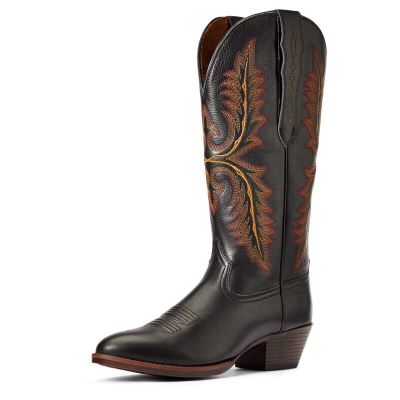 Ariat Heritage Elastic Calf - Western Laarzen Zwart Dames - 32567-126